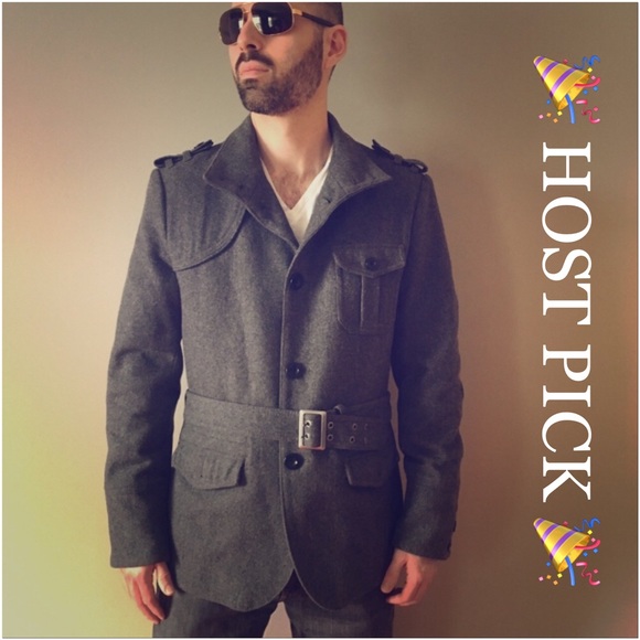 H&M Other - 🎉Host Pick🎉H&M Men’s Stylish Grey Pea Coat - 38R